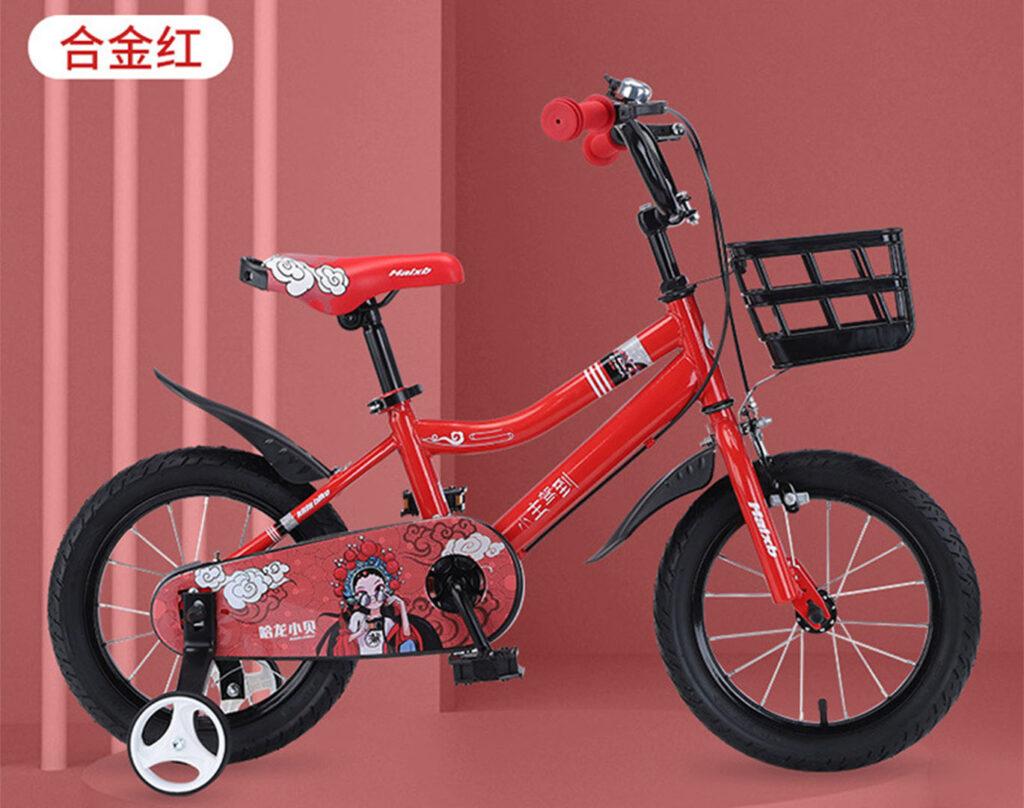 kids bikes with trainning wheel and basket