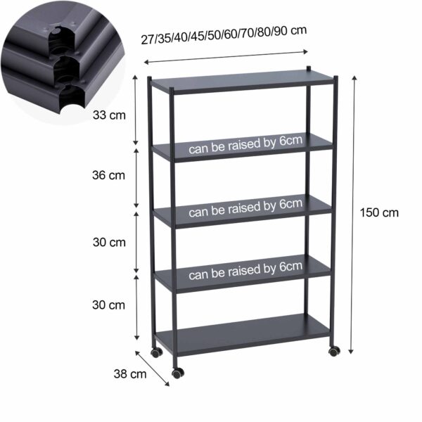 kitchen storage shelves